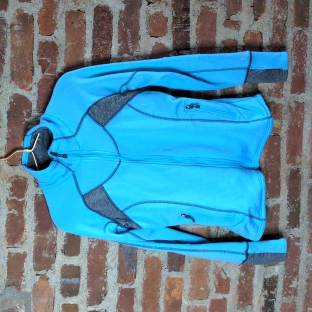 Avalanche Medium Sky Blue Full Zip Fleece Sweater‎ w/ Thumb Holes